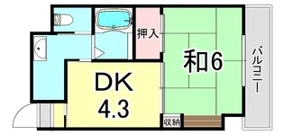 兵庫県神戸市長田区庄山町1丁目【マンション】の間取り