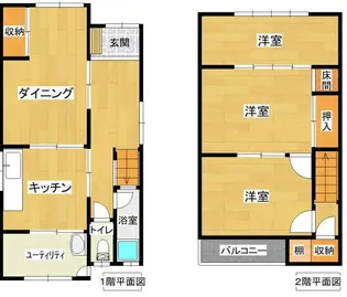 兵庫県神戸市須磨区行幸町1丁目【一戸建】の間取り