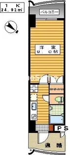ロイヤル日赤通【9階】の間取り