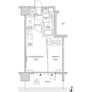 ザ・パークハビオ代々木【3階】の間取り