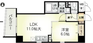 パルテール灘【6階】の間取り
