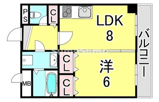 兵庫県神戸市東灘区岡本2丁目【マンション】の間取り