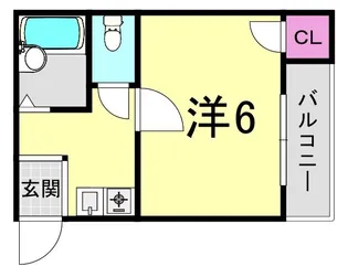 大阪府大阪市浪速区敷津西1丁目【マンション】の間取り