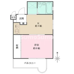 パレラフィネ甲子園口【2階】の間取り
