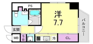 大阪府大阪市西区新町4丁目【マンション】の間取り