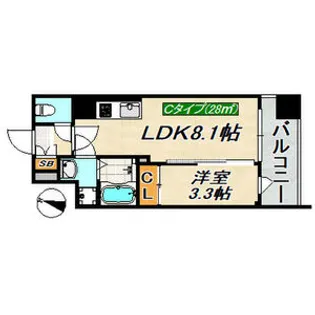 SDグランツ三宮イーストフロント【3階】の間取り