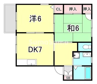 兵庫県西宮市伏原町【アパート】の間取り