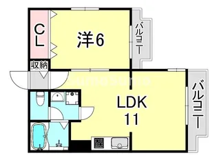 兵庫県西宮市段上町6丁目【マンション】の間取り