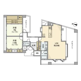 シェヌーア御影【8階】の間取り