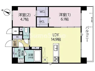 ARISTA箱崎【8階】の間取り
