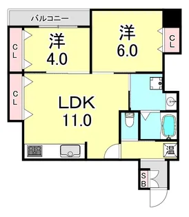 兵庫県神戸市須磨区大黒町3丁目【マンション】の間取り
