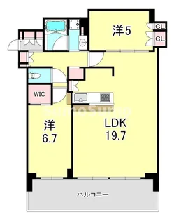 2LDKの間取り画像