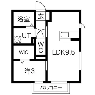 ボナール クレハ3【1階】の間取り