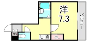 西宮SKYハイツ【2階】の間取り