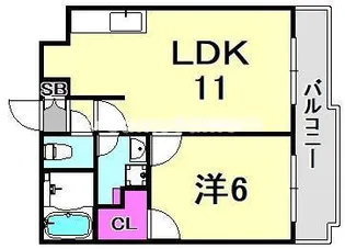 パル・デ塚口【3階】の間取り