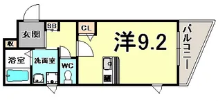 プレサンス神戸駅前グランツ【9階】の間取り