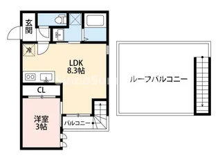 Grandtic 筑紫通り【2階】の間取り