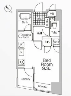 プライムアーバン中目黒Ⅱ【6階】の間取り
