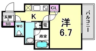兵庫県神戸市中央区北長狭通8丁目【マンション】の間取り