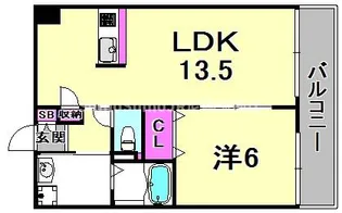 兵庫県尼崎市水堂町3丁目【マンション】の間取り
