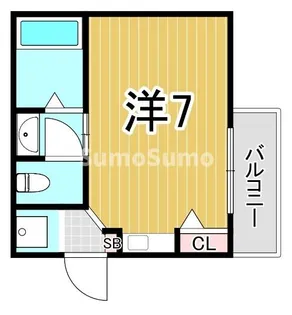 兵庫県神戸市灘区原田通1丁目【マンション】の間取り