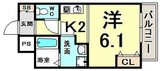 Kitano Flats Plus【2階】の間取り