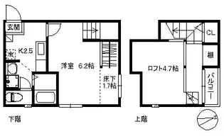 トロープ姪浜【1階】の間取り
