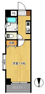 リリーフ西新【3階】の間取り