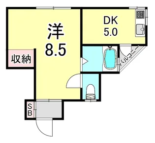 妙法寺池ノ内2戸アパート【1階】の間取り