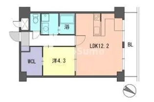レジデンス住吉【7階】の間取り