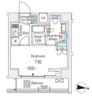 メゾン・クロイゾン【4階】の間取り