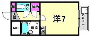 兵庫県西宮市甲子園口北町【アパート】の間取り