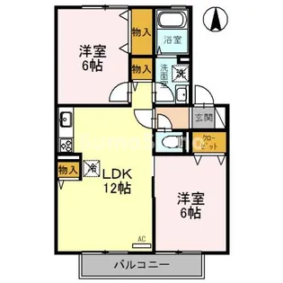兵庫県西宮市大屋町【アパート】の間取り