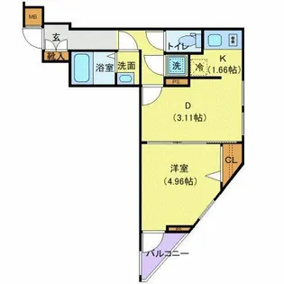ビバリーホームズ目黒鷹番【4階】の間取り