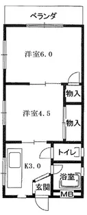 中井マンション【3階】の間取り