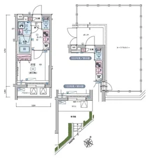 リヴシティ恵比寿【1階】の間取り