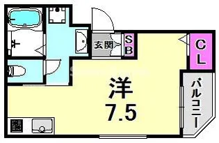 兵庫県神戸市兵庫区上沢通3丁目【マンション】の間取り