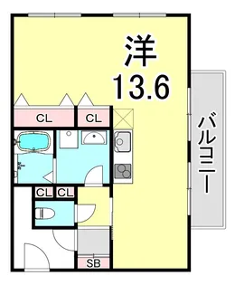 芦屋リバーウエストマンション【2階】の間取り