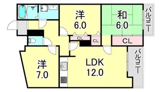 ベルトピア塩屋1【3階】の間取り