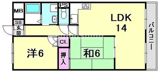 兵庫県西宮市櫨塚町【マンション】の間取り