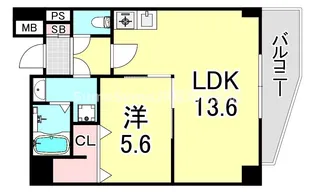 ドリームコート武庫川【6階】の間取り