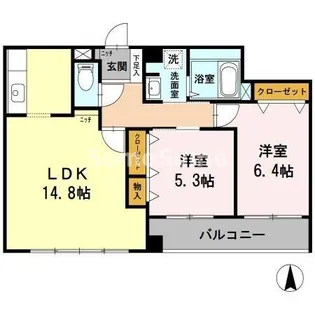 福岡県福岡市中央区西公園【マンション】の間取り
