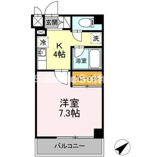 エストゥディオ平尾【3階】の間取り