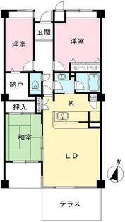 西神糀台ミオ【1階】の間取り