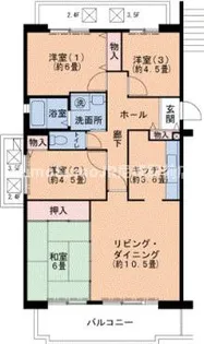 URルミエール千鳥 6号棟【4階】の間取り
