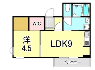 ヴィラ甲東園(上大市2丁目)【3階】の間取り
