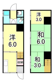 高取山町アパート③【1階】の間取り