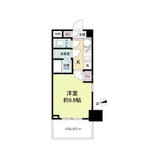 セレニテ日本橋ミラク【8階】の間取り