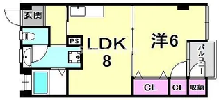 光南荘マンション【4階】の間取り