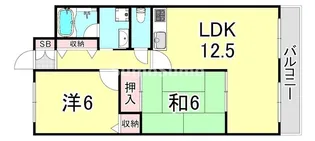 プラマーⅡ番館【3階】の間取り